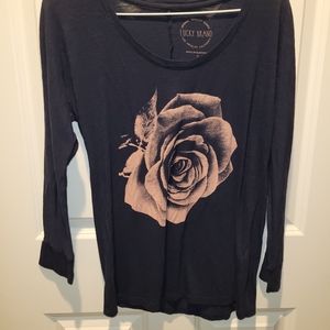Lucky Brand Rose Long Sleeve Tee